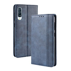 Handytasche Stand Schutzhülle Flip Leder Hülle BY4 für Samsung Galaxy A50S Blau