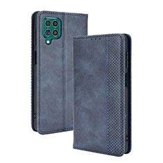 Handytasche Stand Schutzhülle Flip Leder Hülle BY4 für Samsung Galaxy F62 5G Blau