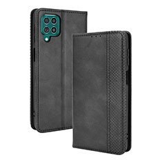 Handytasche Stand Schutzhülle Flip Leder Hülle BY4 für Samsung Galaxy F62 5G Schwarz