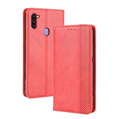 Handytasche Stand Schutzhülle Flip Leder Hülle BY4 für Samsung Galaxy M11 Rot