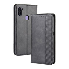 Handytasche Stand Schutzhülle Flip Leder Hülle BY4 für Samsung Galaxy M11 Schwarz