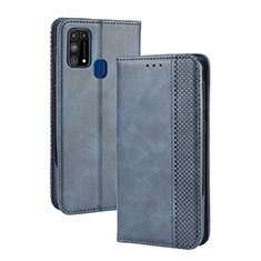 Handytasche Stand Schutzhülle Flip Leder Hülle BY4 für Samsung Galaxy M21s Blau