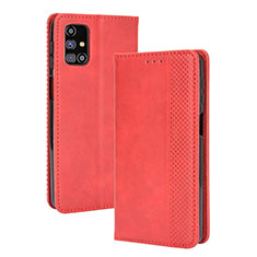 Handytasche Stand Schutzhülle Flip Leder Hülle BY4 für Samsung Galaxy M31s Rot