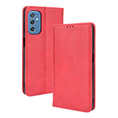 Handytasche Stand Schutzhülle Flip Leder Hülle BY4 für Samsung Galaxy M52 5G Rot