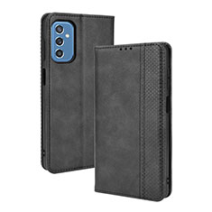 Handytasche Stand Schutzhülle Flip Leder Hülle BY4 für Samsung Galaxy M52 5G Schwarz