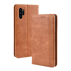 Handytasche Stand Schutzhülle Flip Leder Hülle BY4 für Samsung Galaxy Note 10 Plus 5G Braun