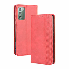 Handytasche Stand Schutzhülle Flip Leder Hülle BY4 für Samsung Galaxy S20 FE 4G Rot