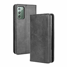 Handytasche Stand Schutzhülle Flip Leder Hülle BY4 für Samsung Galaxy S20 Lite 5G Schwarz