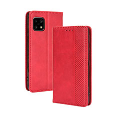 Handytasche Stand Schutzhülle Flip Leder Hülle BY4 für Sharp Aquos Sense5G Rot