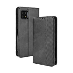 Handytasche Stand Schutzhülle Flip Leder Hülle BY4 für Sharp Aquos Sense6 Schwarz