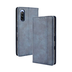 Handytasche Stand Schutzhülle Flip Leder Hülle BY4 für Sony Xperia 10 III Blau