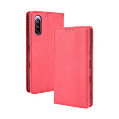 Handytasche Stand Schutzhülle Flip Leder Hülle BY4 für Sony Xperia 10 III Lite Rot