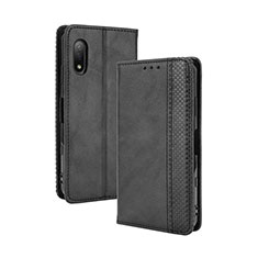 Handytasche Stand Schutzhülle Flip Leder Hülle BY4 für Sony Xperia Ace II Schwarz