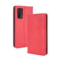 Handytasche Stand Schutzhülle Flip Leder Hülle BY4 für Vivo iQOO 7 India 5G Rot