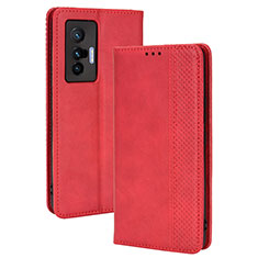 Handytasche Stand Schutzhülle Flip Leder Hülle BY4 für Vivo X70 5G Rot