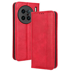 Handytasche Stand Schutzhülle Flip Leder Hülle BY4 für Vivo X90 Pro+ Plus 5G Rot