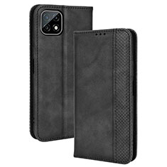 Handytasche Stand Schutzhülle Flip Leder Hülle BY4 für Wiko T3 Schwarz