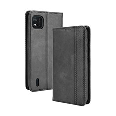 Handytasche Stand Schutzhülle Flip Leder Hülle BY4 für Wiko Y62 Schwarz