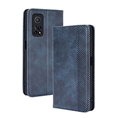 Handytasche Stand Schutzhülle Flip Leder Hülle BY4 für Xiaomi Mi 10T 5G Blau