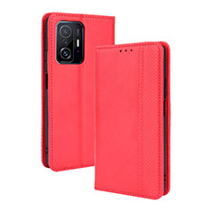 Handytasche Stand Schutzhülle Flip Leder Hülle BY4 für Xiaomi Mi 11T 5G Rot