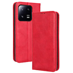 Handytasche Stand Schutzhülle Flip Leder Hülle BY4 für Xiaomi Mi 13 5G Rot