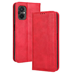 Handytasche Stand Schutzhülle Flip Leder Hülle BY4 für Xiaomi Poco M5 4G Rot