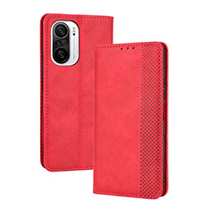 Handytasche Stand Schutzhülle Flip Leder Hülle BY4 für Xiaomi Redmi K40 5G Rot