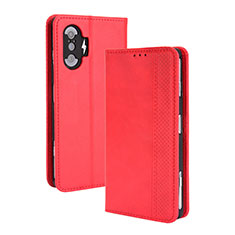 Handytasche Stand Schutzhülle Flip Leder Hülle BY4 für Xiaomi Redmi K40 Gaming 5G Rot