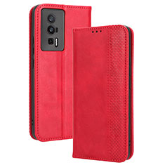 Handytasche Stand Schutzhülle Flip Leder Hülle BY4 für Xiaomi Redmi K60 5G Rot