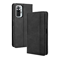 Handytasche Stand Schutzhülle Flip Leder Hülle BY4 für Xiaomi Redmi Note 10 Pro 4G Schwarz