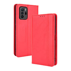 Handytasche Stand Schutzhülle Flip Leder Hülle BY4 für Xiaomi Redmi Note 10 Pro 5G Rot