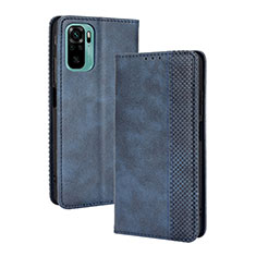 Handytasche Stand Schutzhülle Flip Leder Hülle BY4 für Xiaomi Redmi Note 10S 4G Blau