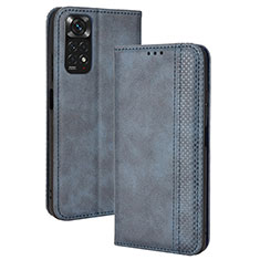 Handytasche Stand Schutzhülle Flip Leder Hülle BY4 für Xiaomi Redmi Note 11 4G (2022) Blau