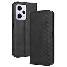 Handytasche Stand Schutzhülle Flip Leder Hülle BY4 für Xiaomi Redmi Note 12 Explorer Schwarz