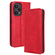 Handytasche Stand Schutzhülle Flip Leder Hülle BY4 für Xiaomi Redmi Note 12 Turbo 5G Rot