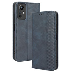 Handytasche Stand Schutzhülle Flip Leder Hülle BY4 für Xiaomi Redmi Note 12S Blau