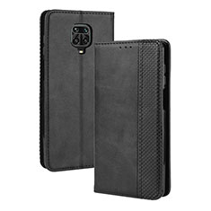 Handytasche Stand Schutzhülle Flip Leder Hülle BY4 für Xiaomi Redmi Note 9 Pro Schwarz