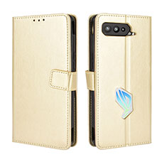 Handytasche Stand Schutzhülle Flip Leder Hülle BY5 für Asus ROG Phone 5 Pro Gold