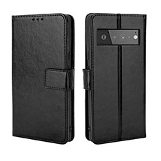 Handytasche Stand Schutzhülle Flip Leder Hülle BY5 für Google Pixel 6 5G Schwarz