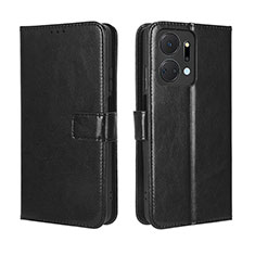 Handytasche Stand Schutzhülle Flip Leder Hülle BY5 für Huawei Honor X7a Schwarz