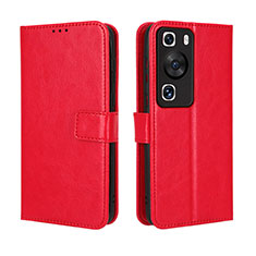 Handytasche Stand Schutzhülle Flip Leder Hülle BY5 für Huawei P60 Pro Rot