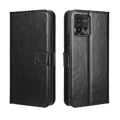 Handytasche Stand Schutzhülle Flip Leder Hülle BY5 für Motorola Moto G72 Schwarz