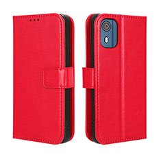 Handytasche Stand Schutzhülle Flip Leder Hülle BY5 für Nokia C02 Rot