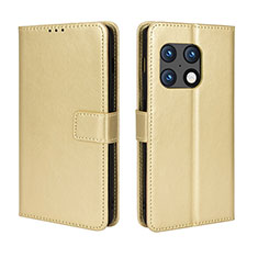 Handytasche Stand Schutzhülle Flip Leder Hülle BY5 für OnePlus 10 Pro 5G Gold