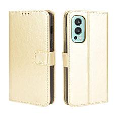 Handytasche Stand Schutzhülle Flip Leder Hülle BY5 für OnePlus Nord 2 5G Gold