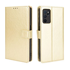 Handytasche Stand Schutzhülle Flip Leder Hülle BY5 für Oppo A16 Gold