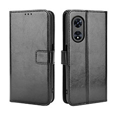 Handytasche Stand Schutzhülle Flip Leder Hülle BY5 für Oppo A18 Schwarz