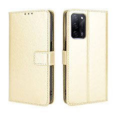 Handytasche Stand Schutzhülle Flip Leder Hülle BY5 für Oppo A53s 5G Gold