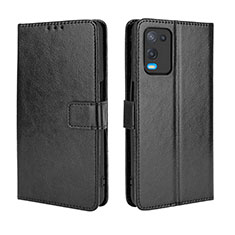 Handytasche Stand Schutzhülle Flip Leder Hülle BY5 für Oppo A54 4G Schwarz