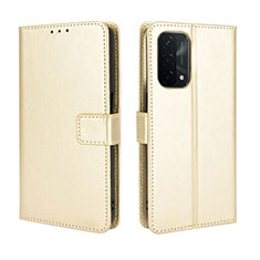 Handytasche Stand Schutzhülle Flip Leder Hülle BY5 für Oppo A54 5G Gold